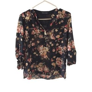 Sheer floral blouse 🌺